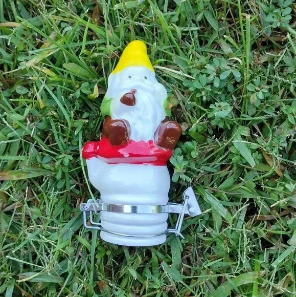 Smoking Gnome Porcelain Container (50mL/Small) Stash Jar - Picture 1 of 3